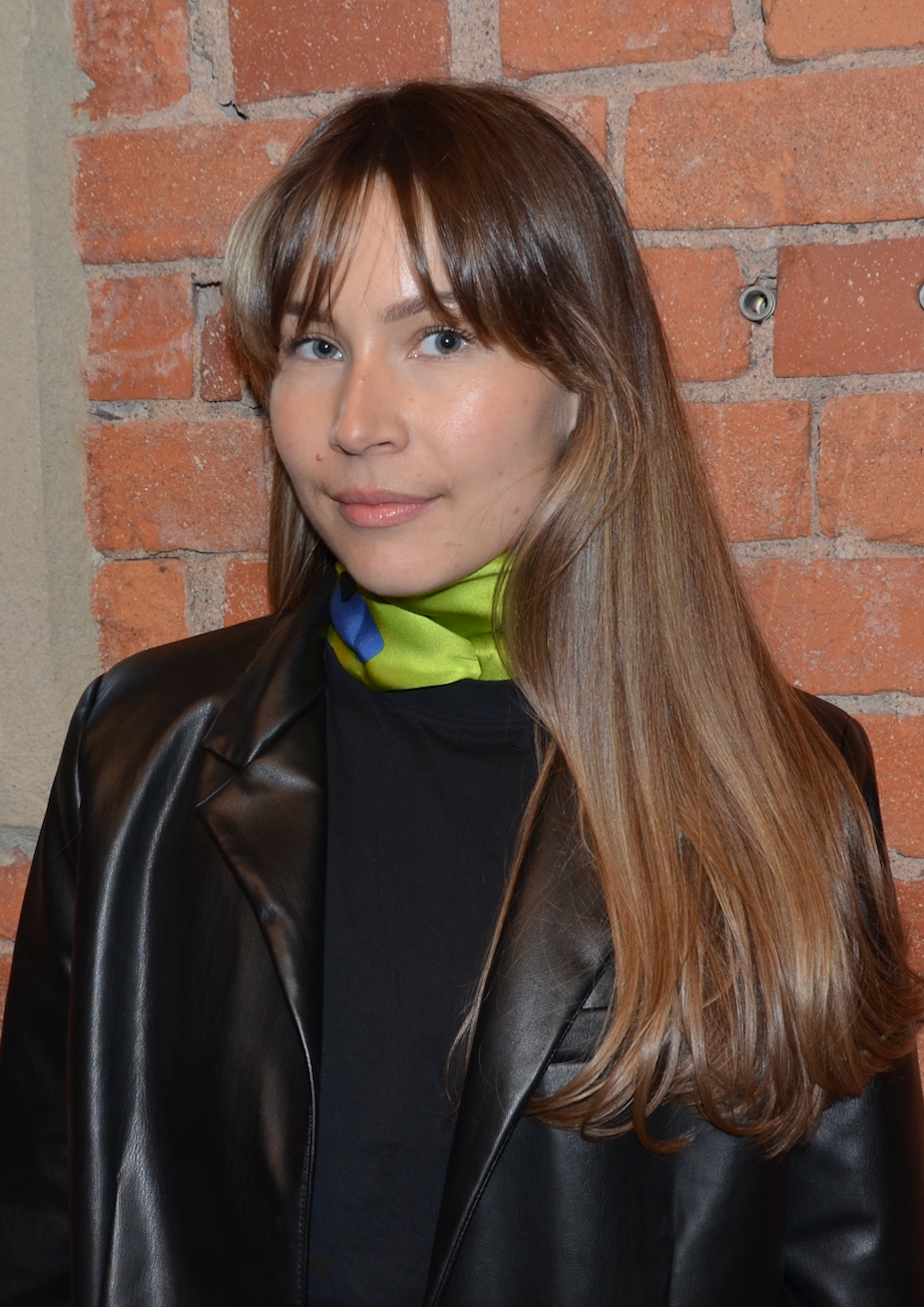 Grön Pattern silkesscarf