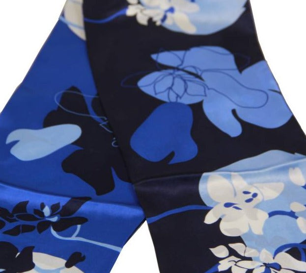 Blue Flower silkesscarf